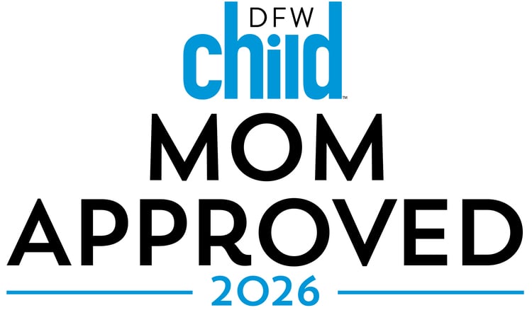 DFW Child Mom Approved 2024 badge recognizing family-approved services.